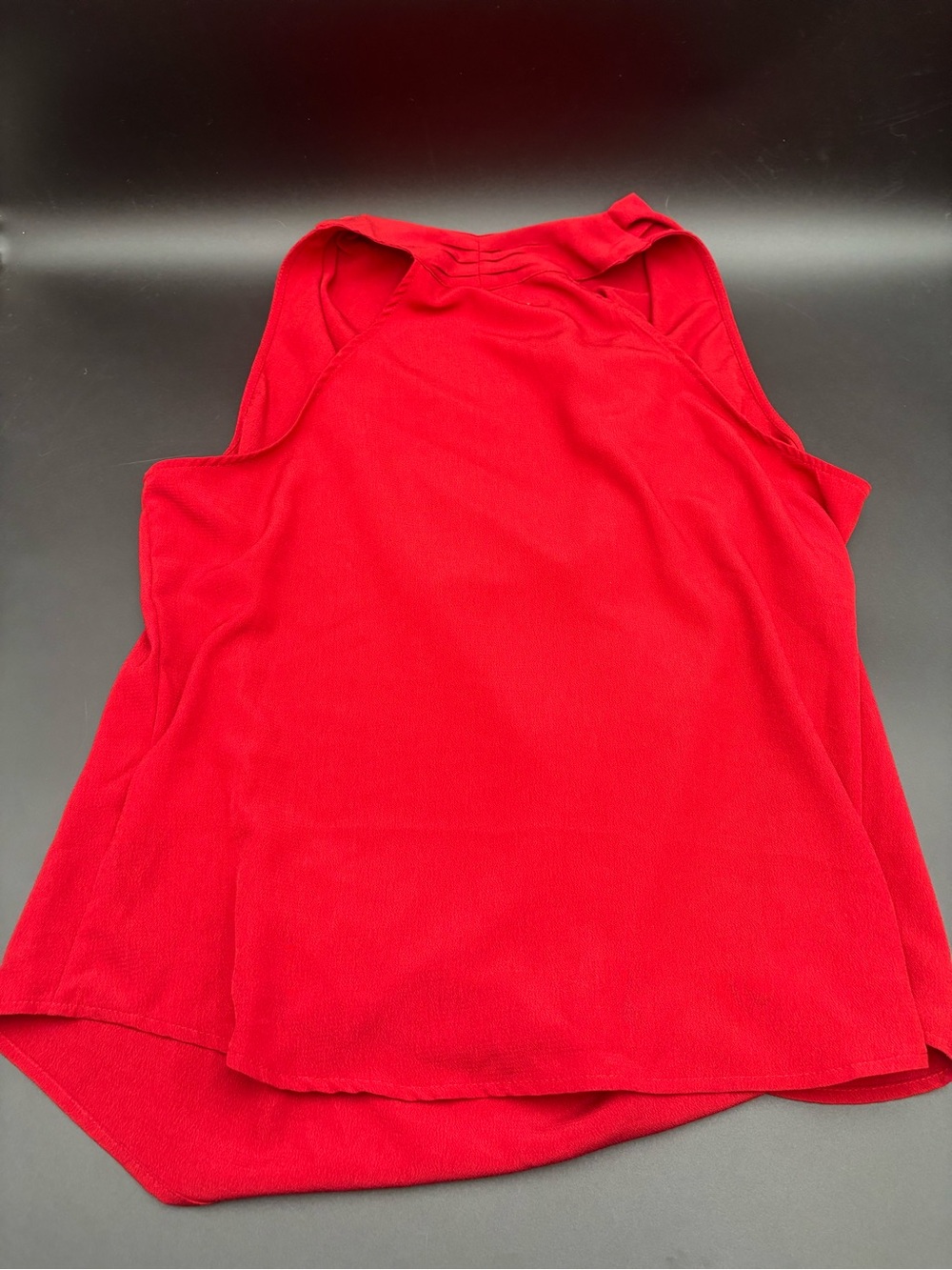 7th Avenue Design Studio Sleeveless Red Draped Cowl Neck Top Large - Picture 4 of 4